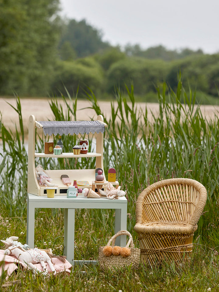 Bloomingville MINI Hasham Spielset Lebensmittelgeschäft Rotes Sperrholz