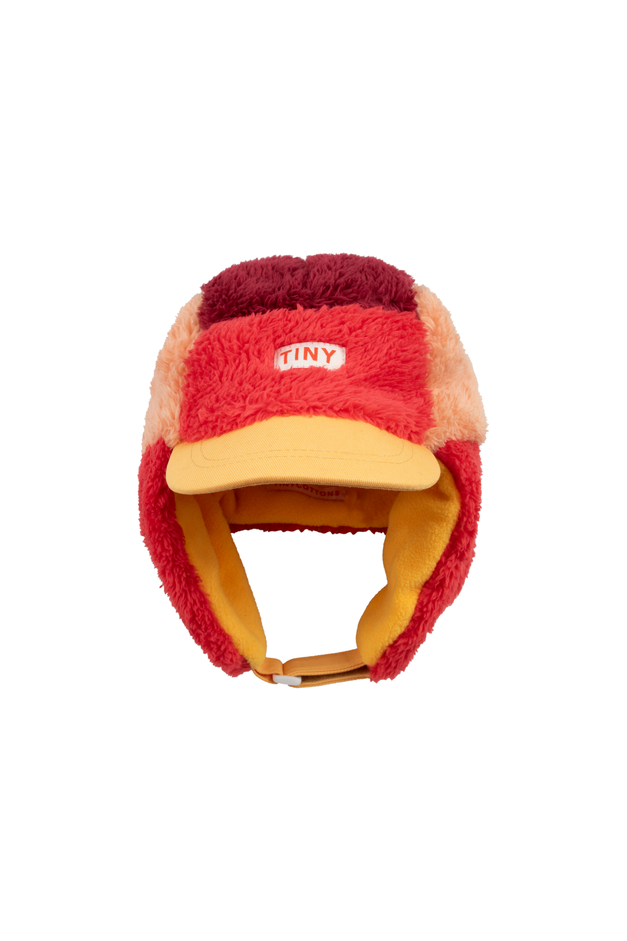 TINY COTTONS] Color Block Polar Sherpa Cap - Deep red