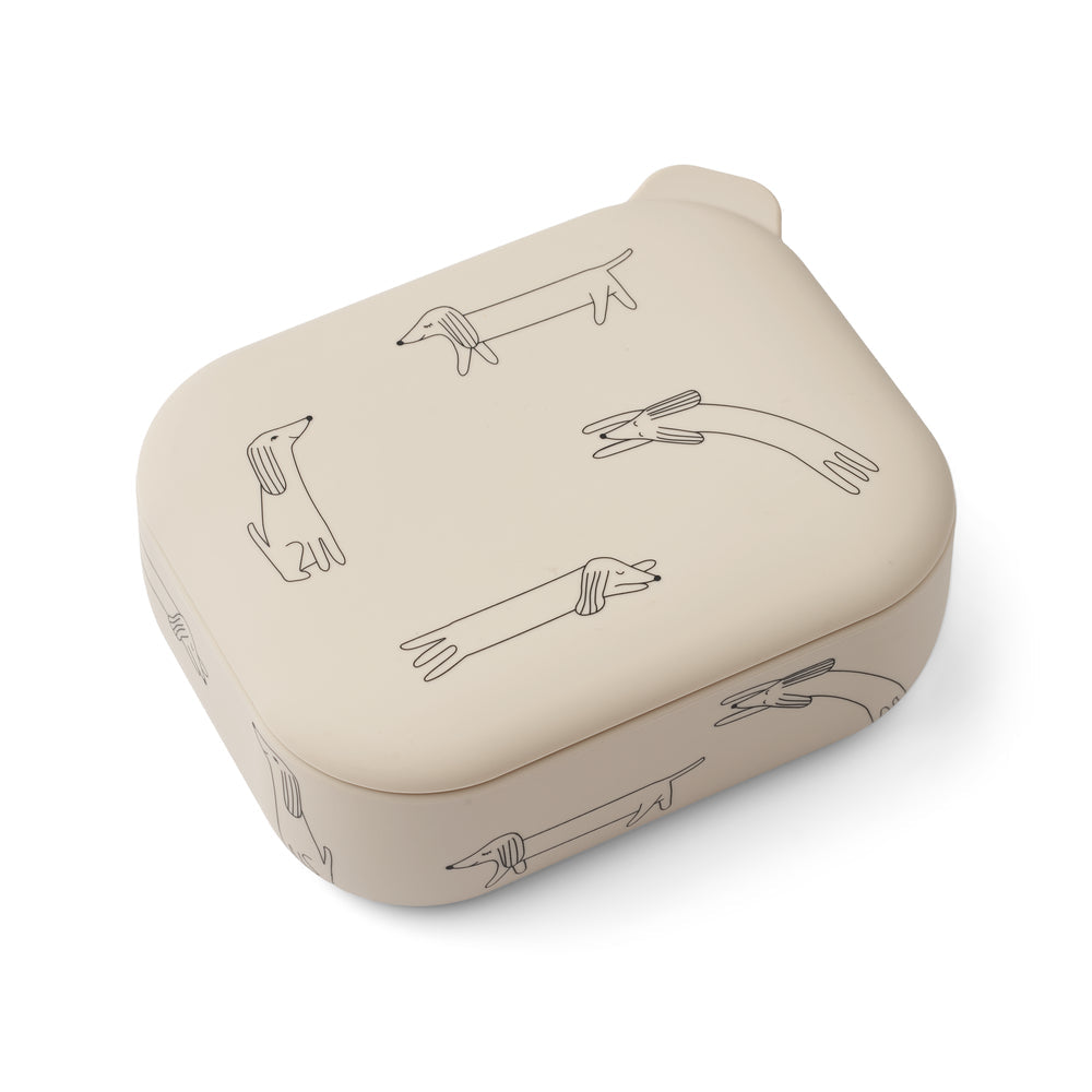 LIEWOOD ELINDA SILICONE LUNCH BOX Dog / Sandy LIEWOOD ELINDA SILICONE LUNCH BOX Dog / Sandy