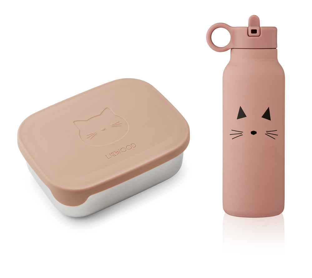 LIEWOOD JONI LUNCHBOX-SET KATZE ROSE