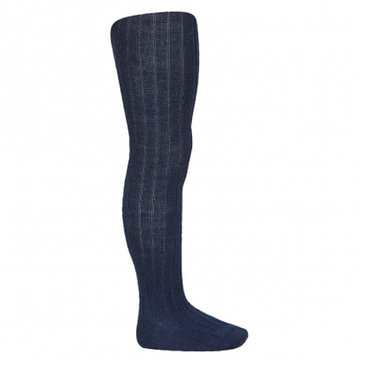 Condor Merino Wool Blend Rib Tights 948 Navy Blue