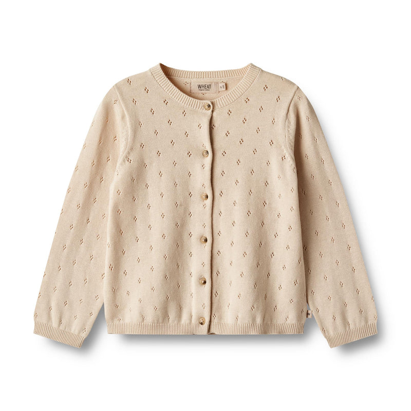 [Wheat] Knit Cardigan Maia - Sandshell