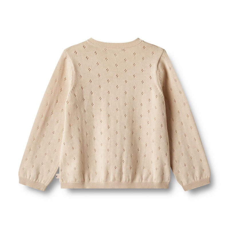 [Wheat] Knit Cardigan Maia - Sandshell