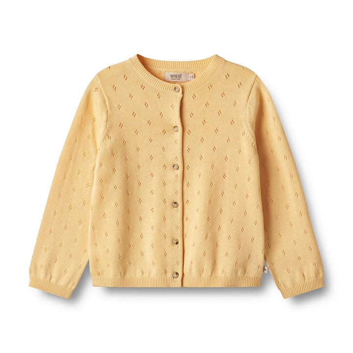 [Weizen] Strickjacke Maia - Blasses Aprikosengrün