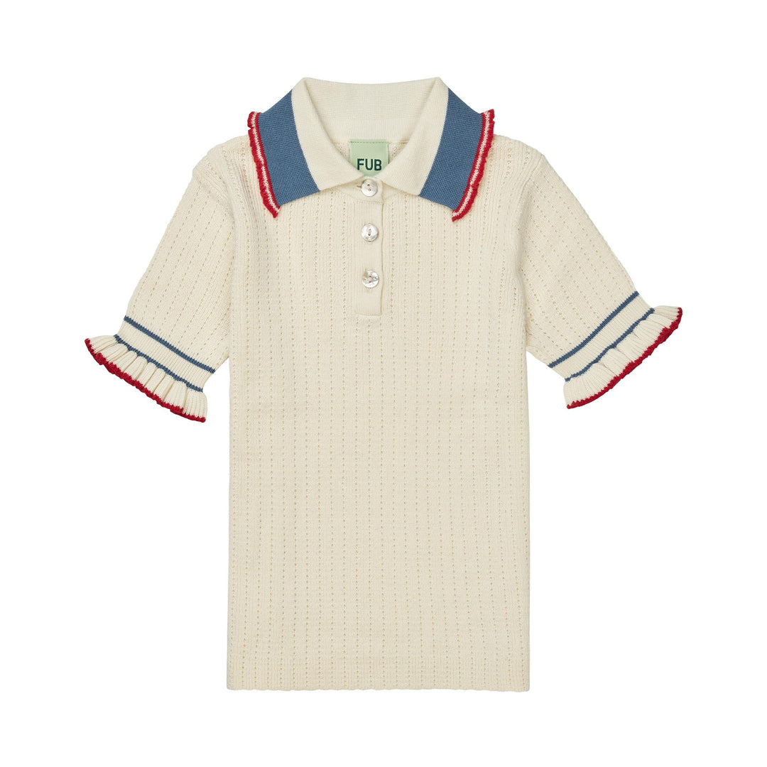 [Fub] Frill Polo - Ecru