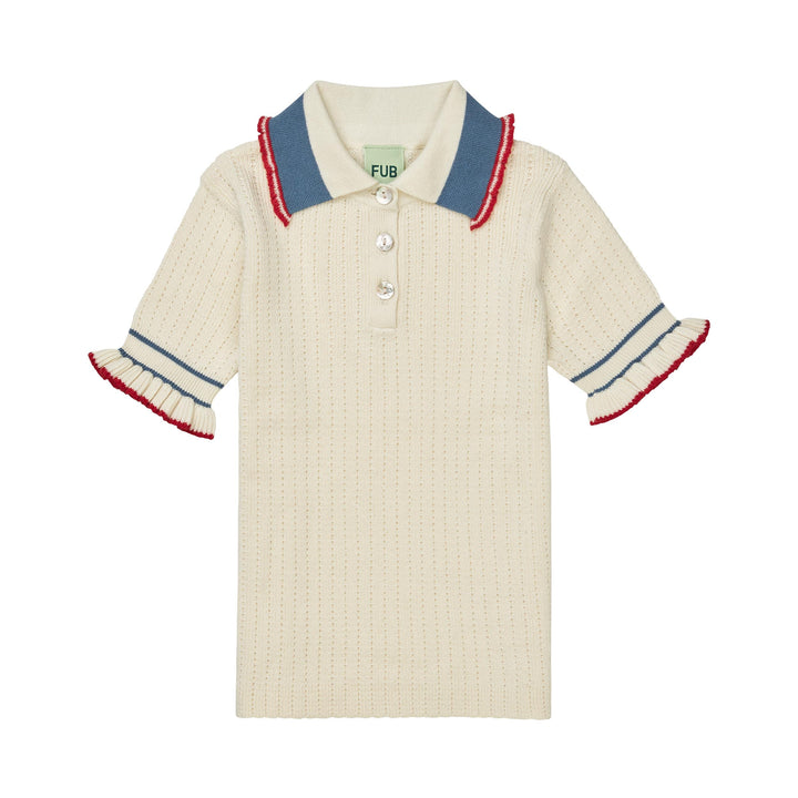 [Fub] Frill Polo - Ecru