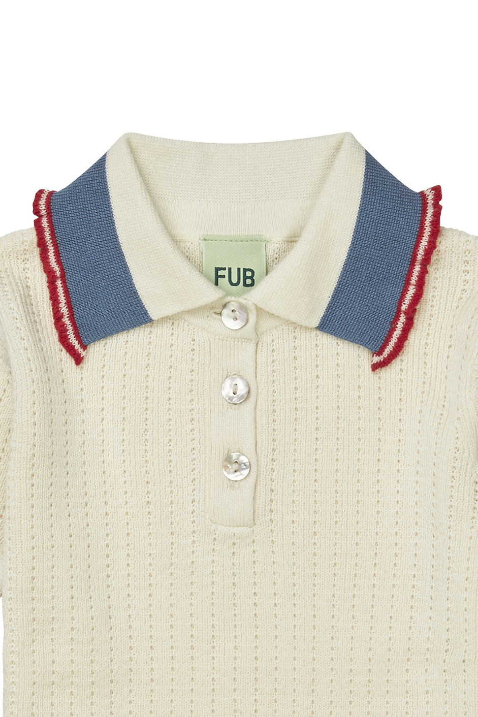 [Fub] Frill Polo - Ecru