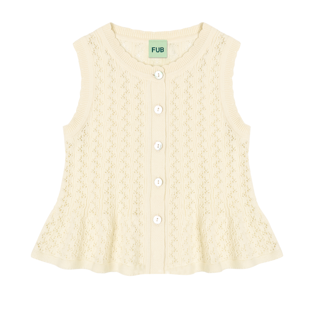 [Fub] Pointelle Top - Ecru