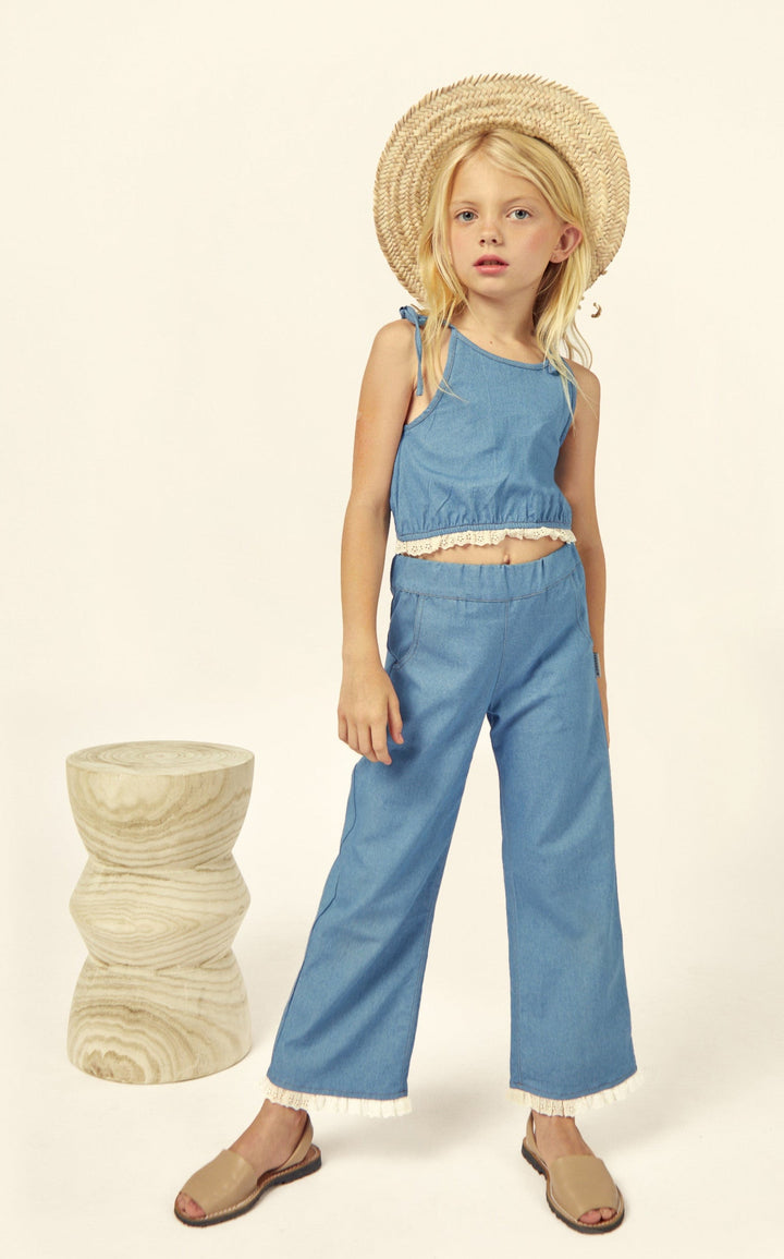 [Mipounet] Aroa Denim Pants - Light Blue