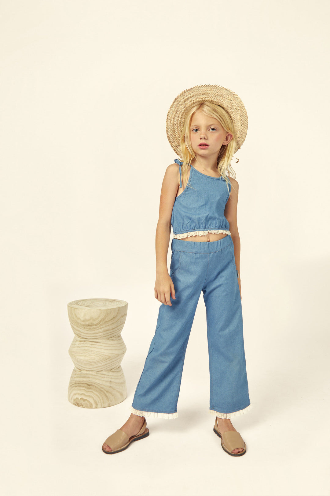 [Coming soon] [Mipounet] Aroa Denim Hat - Light Blue