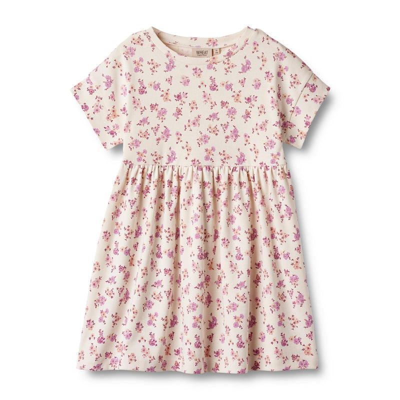 [Wheat] Jersey Dress S/S Emilie- Shell Flowers