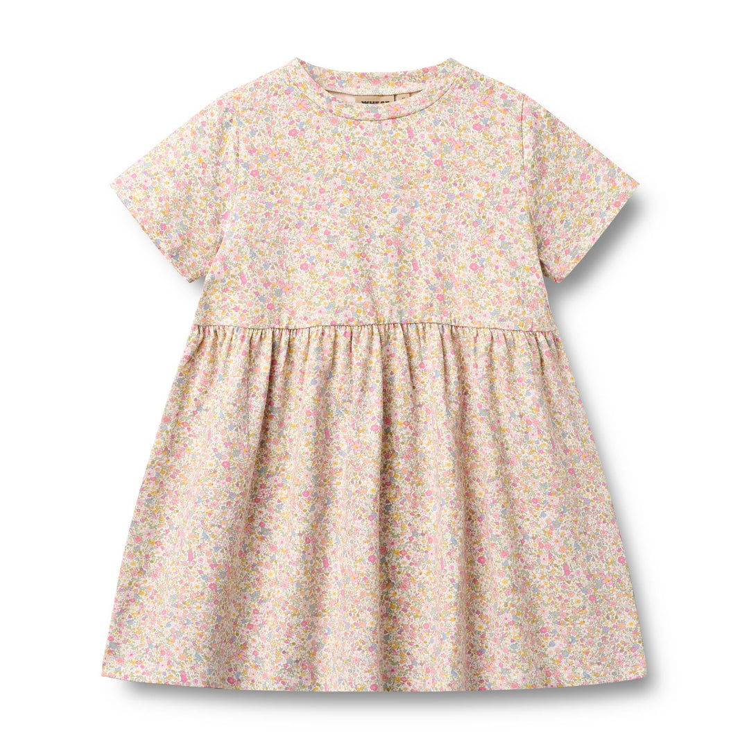 [Wheat] Jersey Dress Anna - Blush Flower Meadow