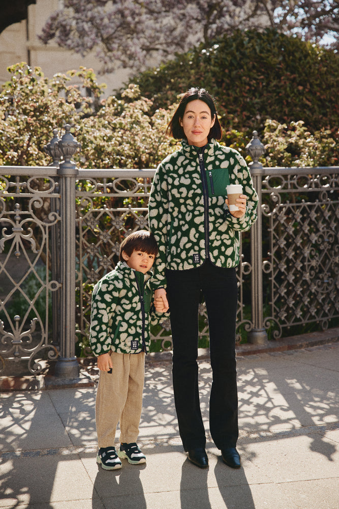 [Liewood][Mummy Size]Nelson Adult Pile Jacket - Mega Leo / Garden Green
