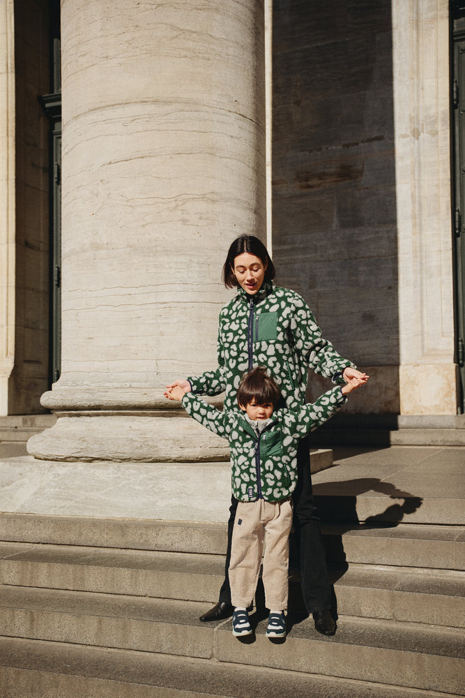 [Liewood]Nolan Pile Jacket -  Mega leo / Garden green
