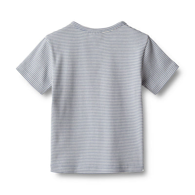 [Wheat] T-Shirt Lumi - Blue Stripe