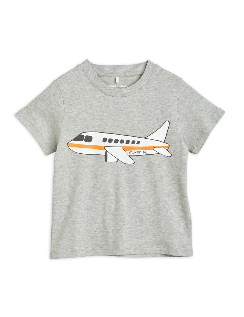 [Mini Rodini] Airplane sp ss tee - Grey melange