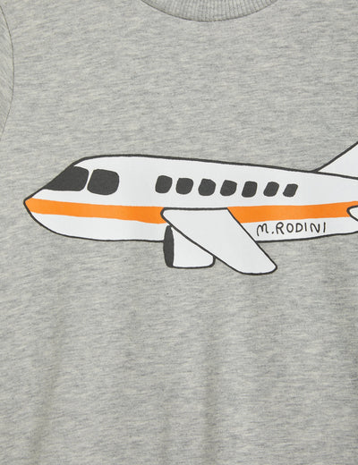 [Mini Rodini] Airplane sp ss tee - Grey melange