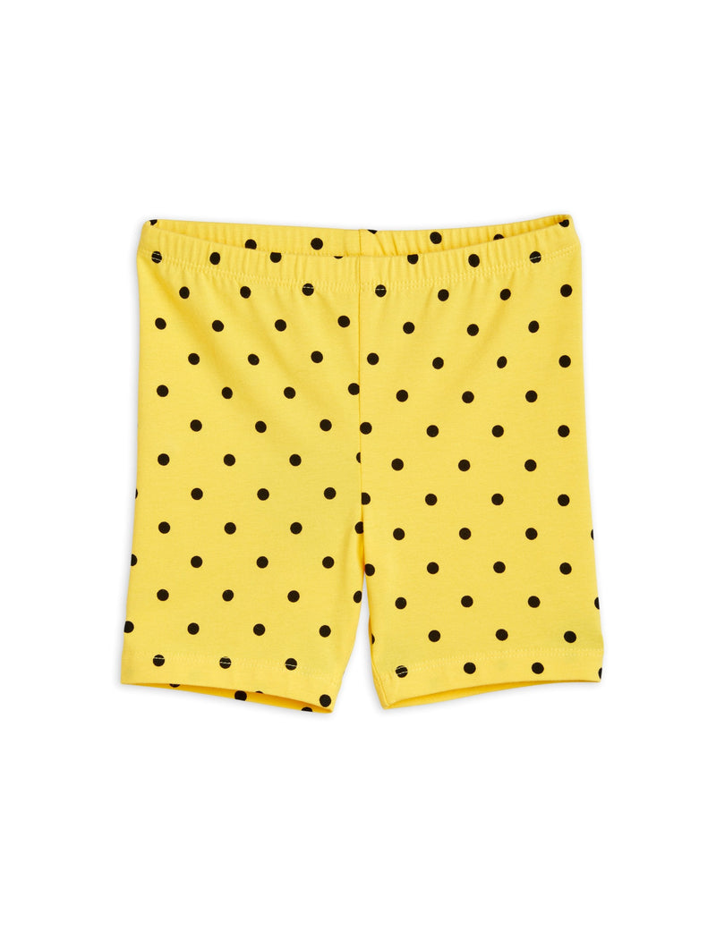 Polka dot bike shorts - yellow