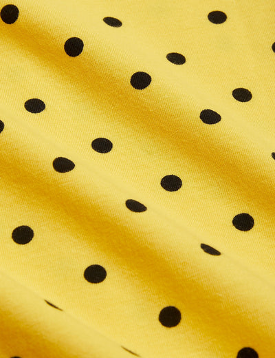 Polka dot bike shorts - yellow