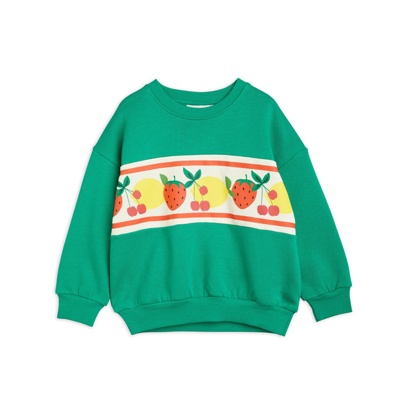 [Mini Rodini] Fruits border sweatshirt green