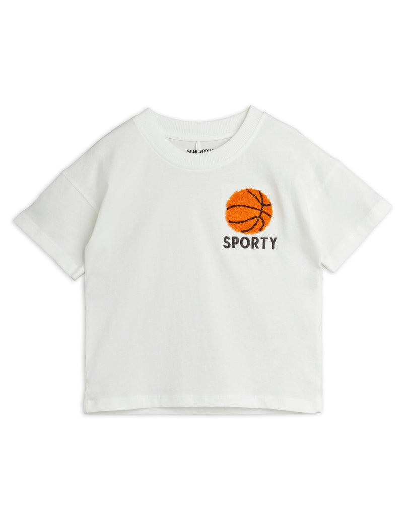 [Mini Rodini] Basketball Chenille SS Tee - Weiß 