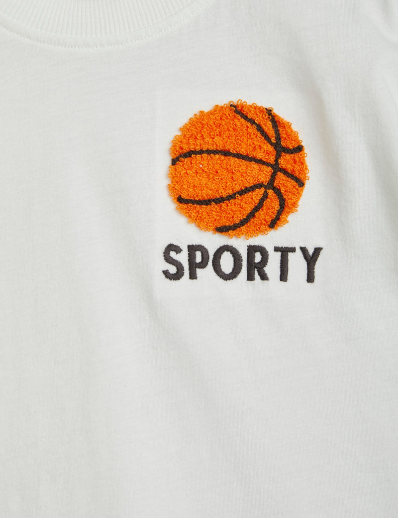 [Mini Rodini] Basketball Chenille SS Tee - Weiß 