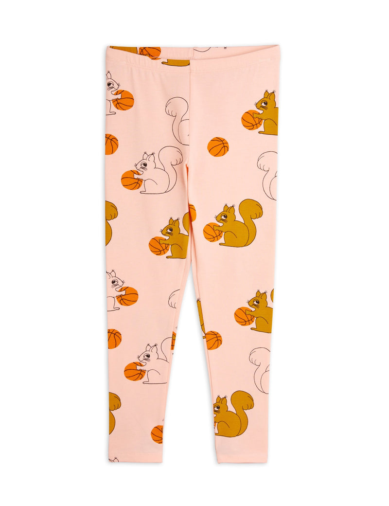 [Mini Rodini] Eichhörnchen-Leggings - Rosa 