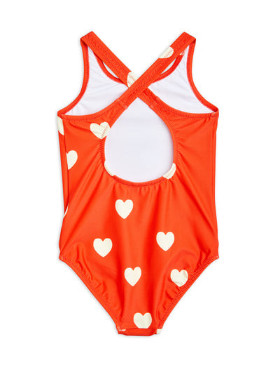 [Mini Rodini] Hearts Aop UV-Badeanzug - Rot