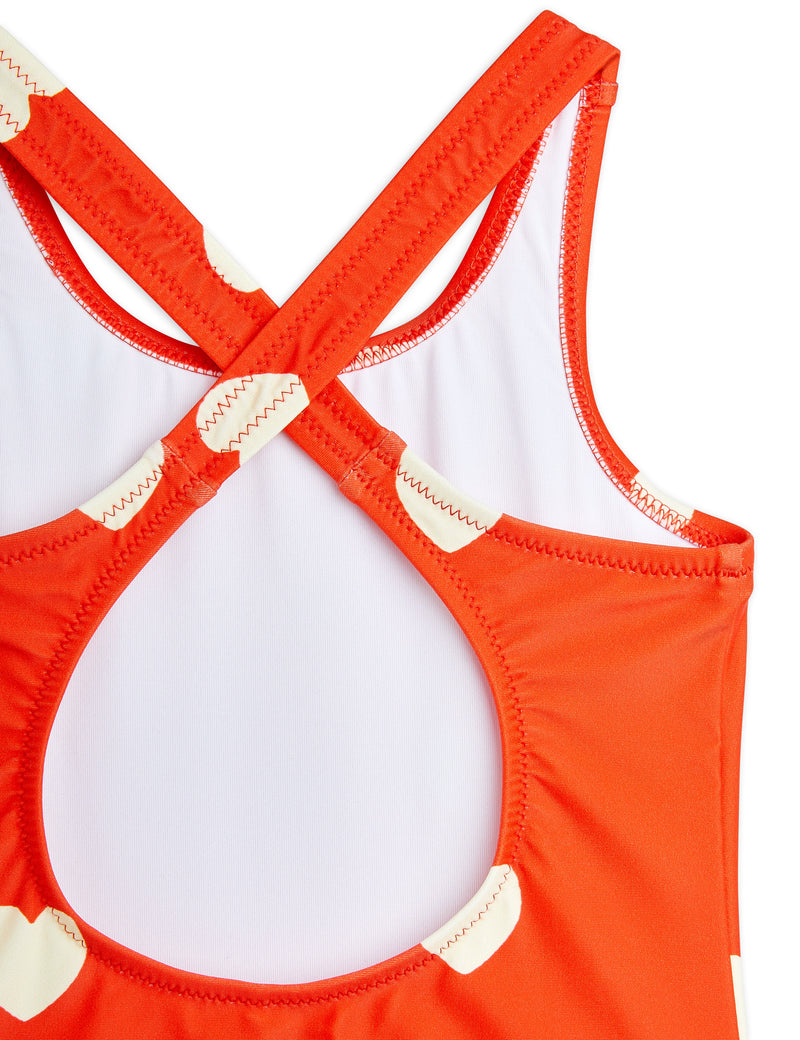 [Mini Rodini] Hearts Aop UV Swimsuit - Red