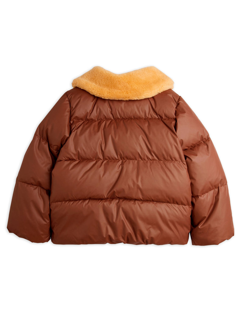 [Mini Rodini] Dog Emb Puffer Jacket - Brown