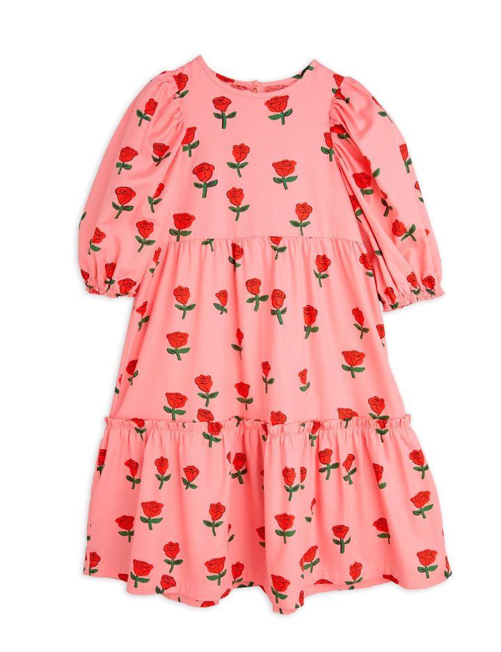 [Mini Rodini] Roses Woven Dress - Pink