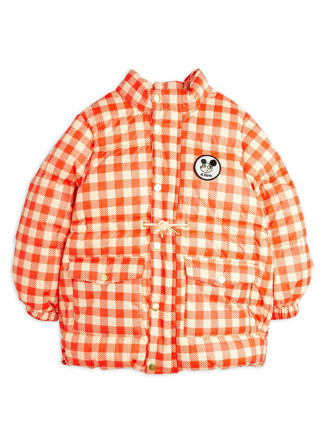 [Mini Rodini] Ritzratz patch gingham aop heavy puffer - Red