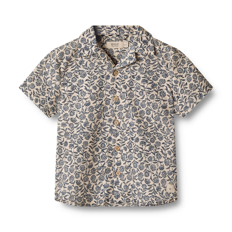 [Weizen] Shirt S/S Anker - Blaue Kornblumen