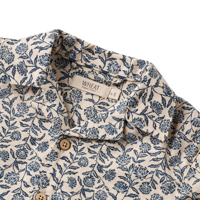 [Weizen] Shirt S/S Anker - Blaue Kornblumen