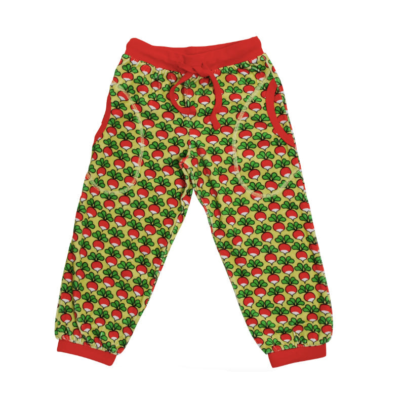 [DUNS Sweden] All Over Printed Velour Pants - Radish Celery Green