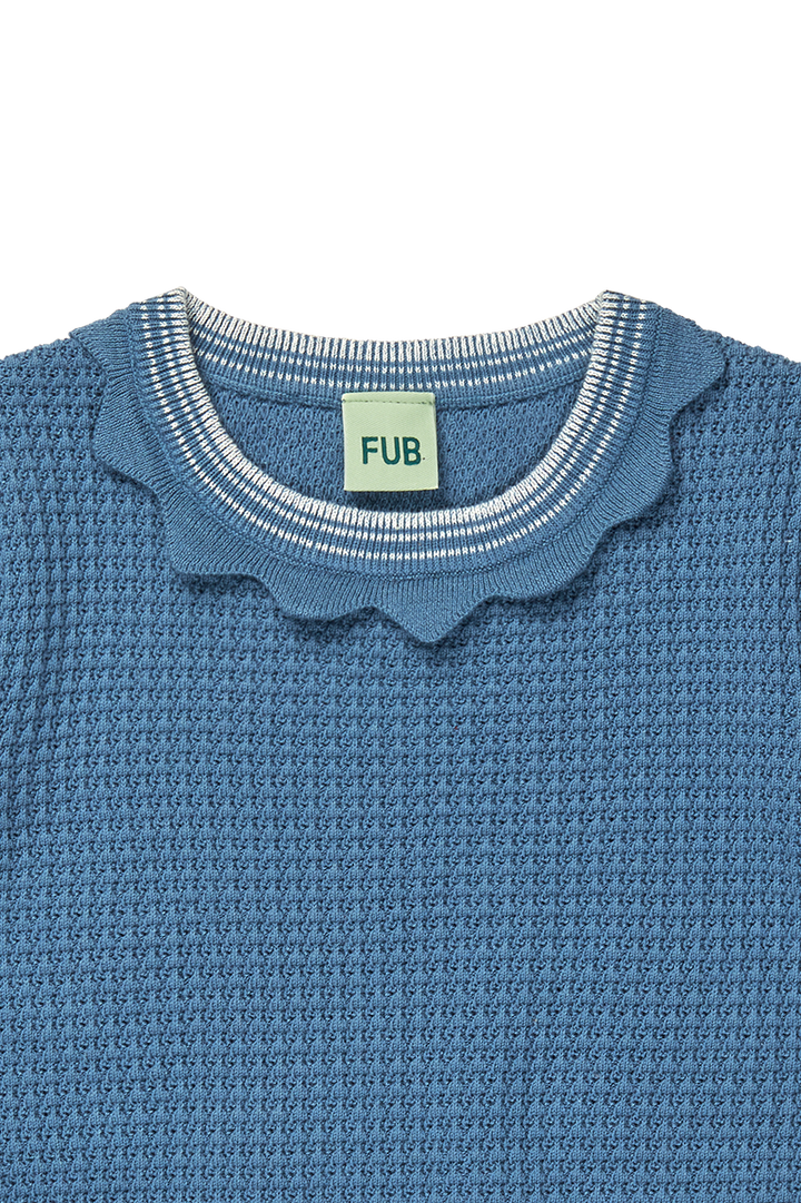 [Fub] Structure Tee - Washed Indigo
