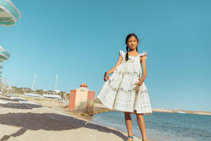 [Lali Kids] Nanette Dress - Space Dye Checks