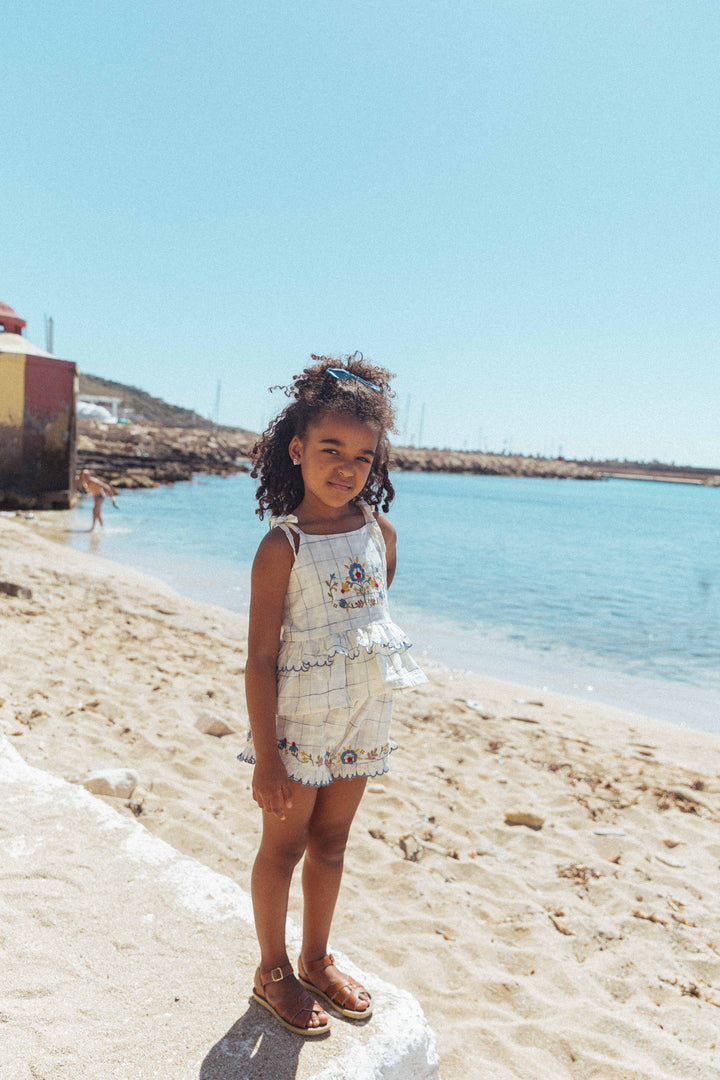 [Lali Kids] Summer Blossom Set in Space Dye Checks