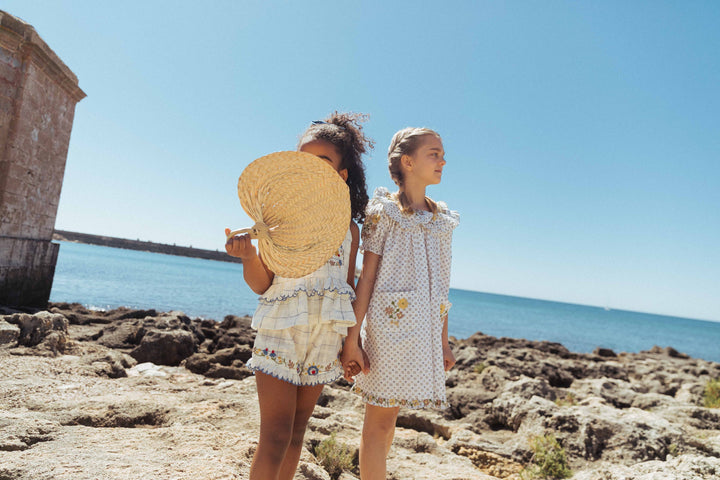 [Lali Kids] Summer Blossom Set in Space Dye Checks