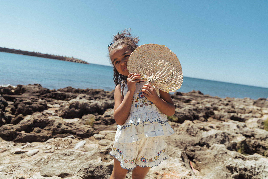 [Lali Kids] Summer Blossom Set in Space Dye Checks