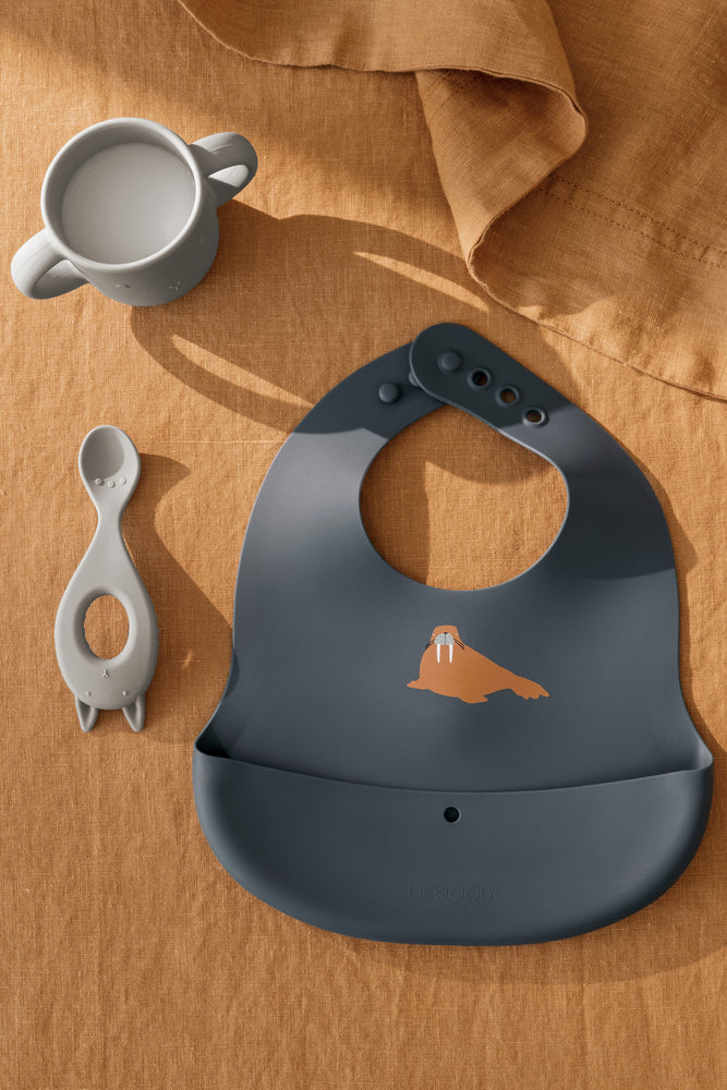 [Liewood] Ember Printed Bib 2-Pack - Arctic Sea/Ocean View