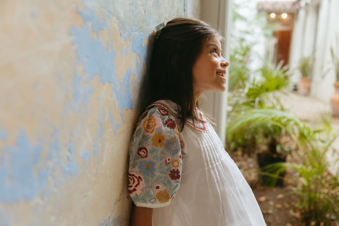 [Lali Kids] Sofie Dress in Organdy - Antique White