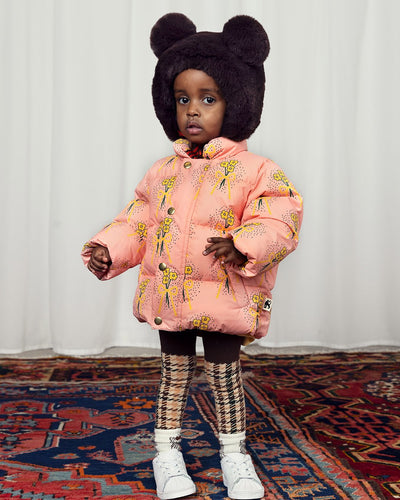 [Mini Rodini] Winter Flowers Aop City Puffer Jacket - Pink