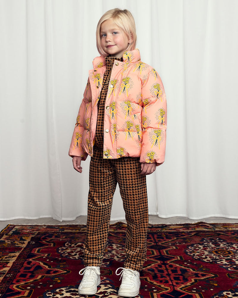 [Mini Rodini] Winter Flowers Aop City Puffer Jacket - Pink