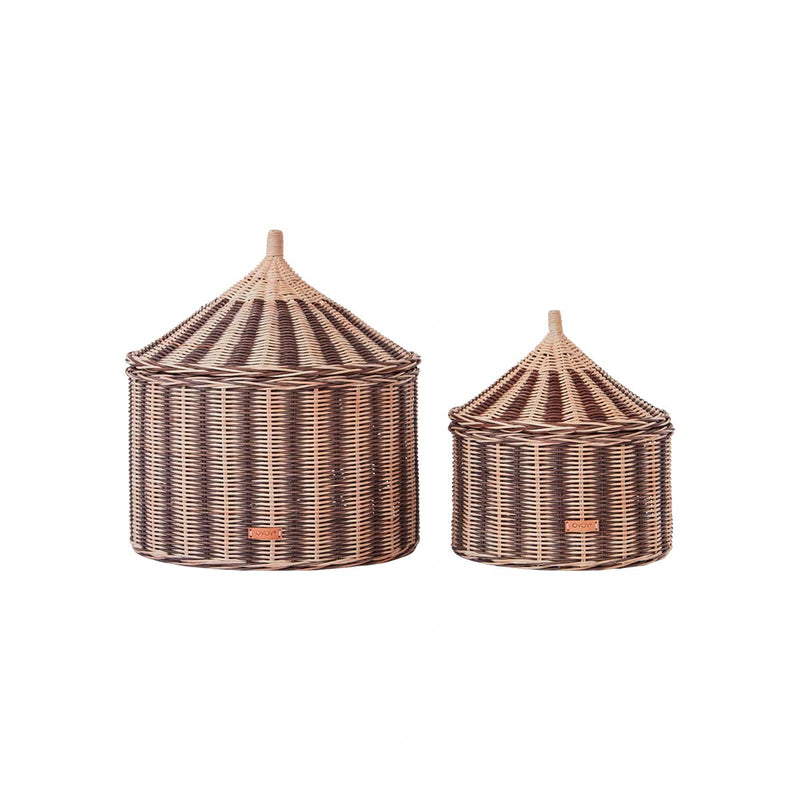 [OYOY] Circus Basket - Set of 2 Nutmeg