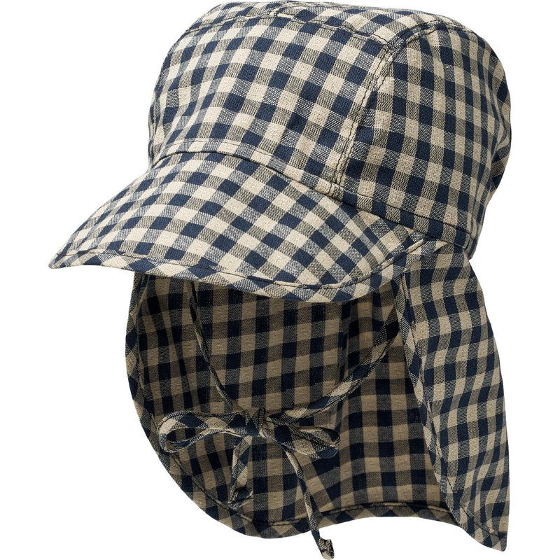 [Wheat] Sunhat Albert - Blue Check