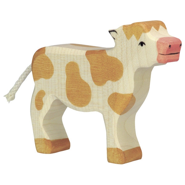 [Holztiger] Holzfiguren - Kalb,stehend,braun