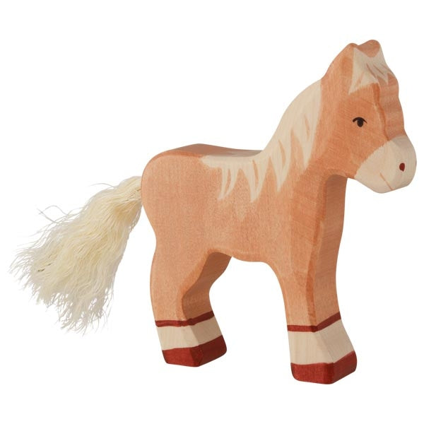 [Holztiger] Holz figures - Foal, Standing, Light Brown