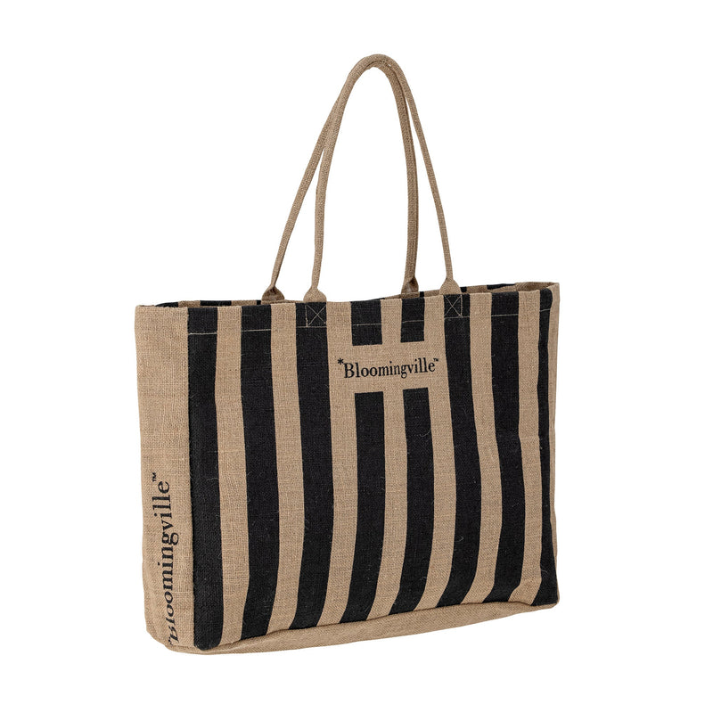 Bloomingville Bergamo shopping bag, black, jute