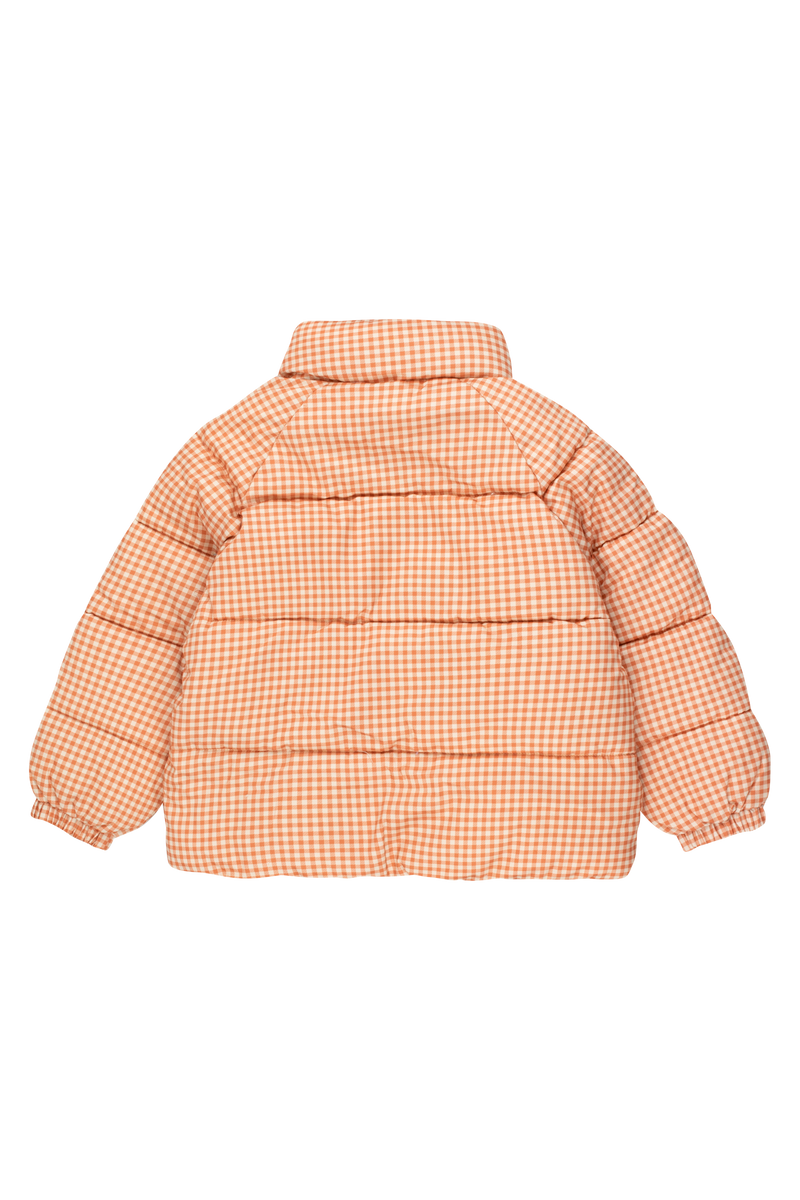 [TINY COTTONS] Vichy Short Padded Jacket - Light rust / Light Cream